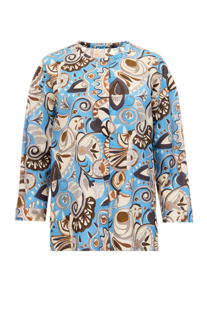 Блузка ILENIA из эластичного хлопка с принтом|Основной цвет:Мультиколор|Артикул:2391111132 | Фото 1