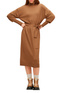 HUGO Платье из натуральной шерсти с поясом ( цвет), артикул 50477070 | Фото 3