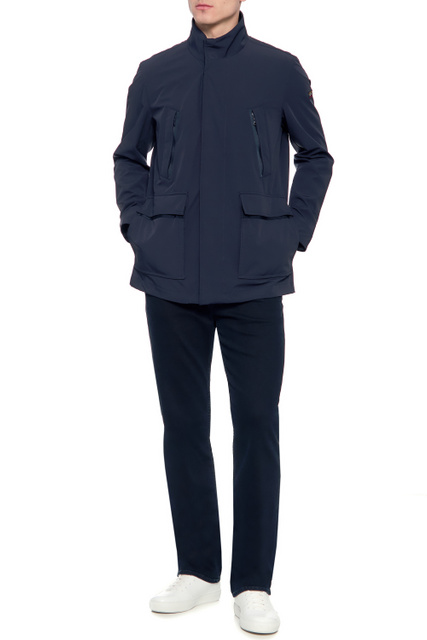 Куртка с воротником-стойкой|Основной цвет:Синий|Артикул:22412002 | Фото 2