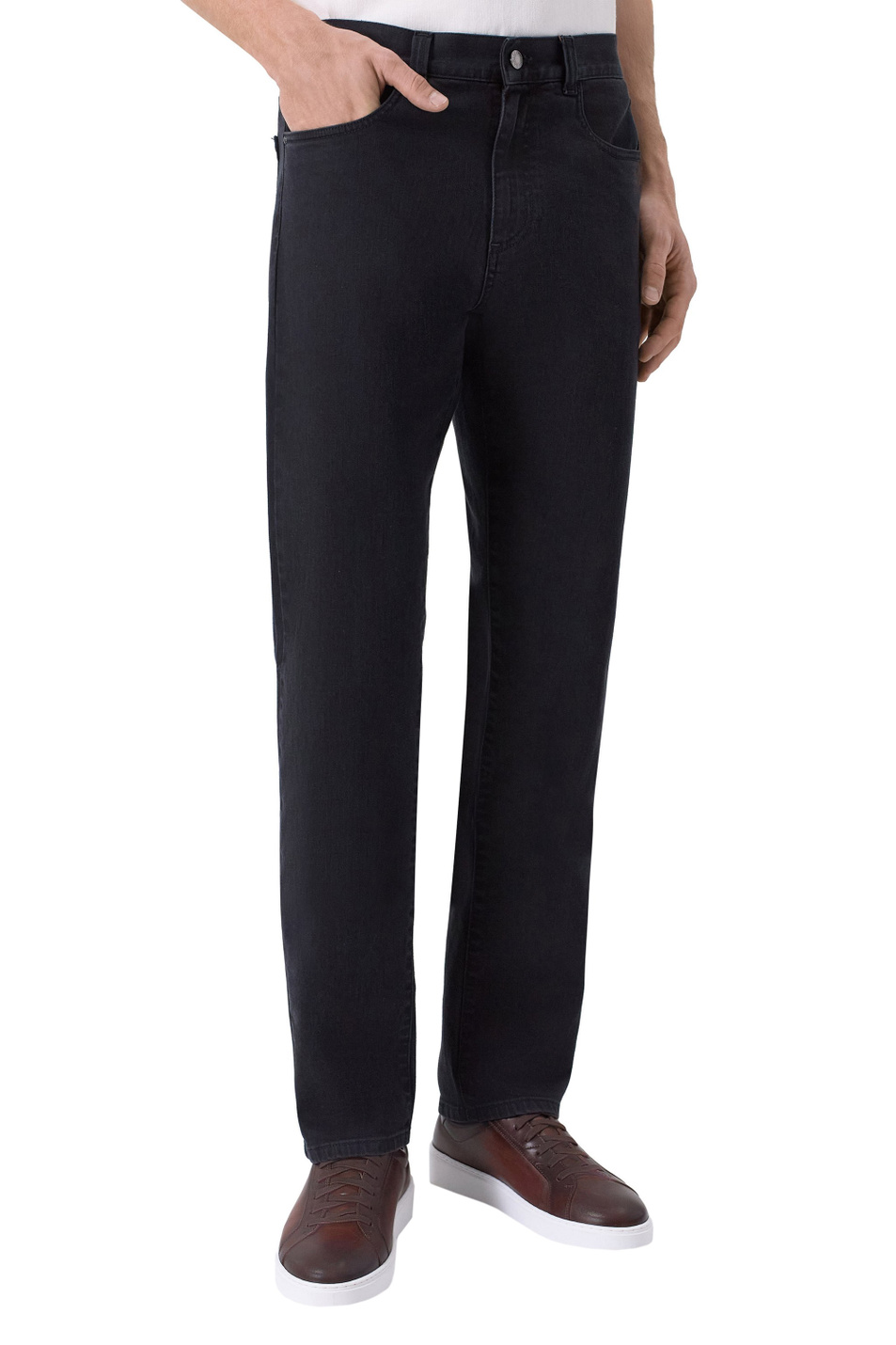 Мужской Canali Джинсы из эластичного хлопка (цвет ), артикул 91719PD00841 | Фото 4