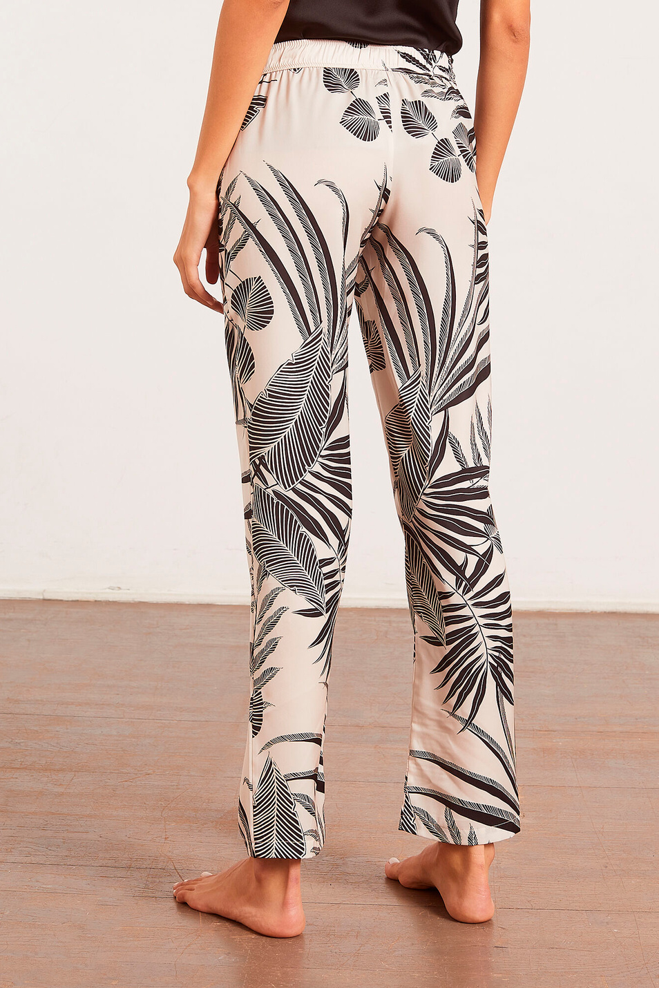 Etam Атласные брюки GALIZ с растительным принтом (цвет ), артикул 6525406 | Фото 3