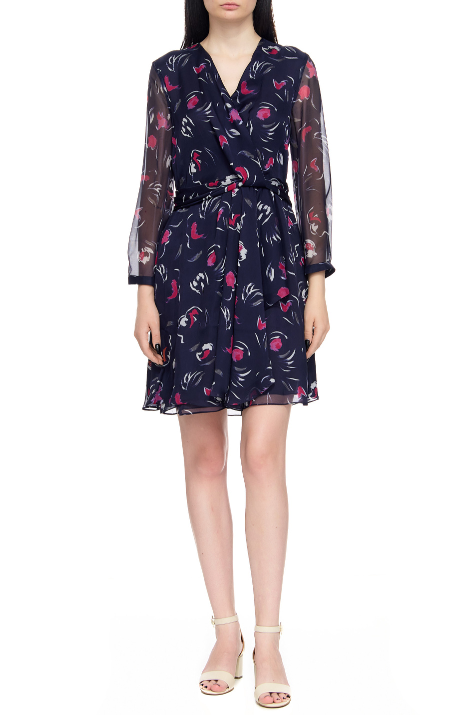 Женский Emporio Armani Платье из натурального шелка с принтом (цвет ), артикул H4NA16-E2500 | Фото 1