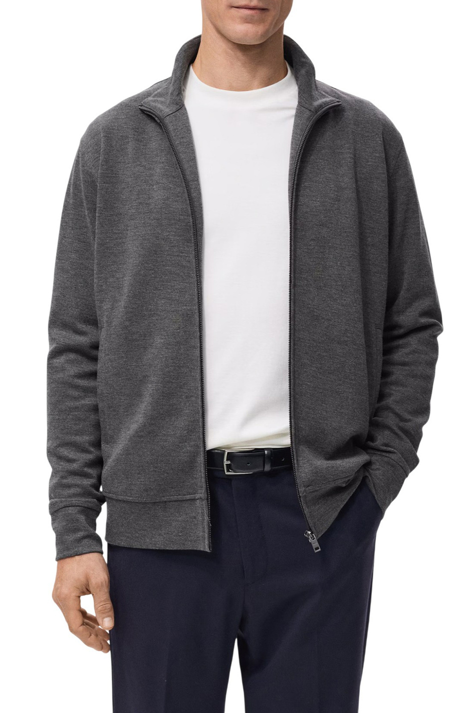 Толстовка PORTELLZ на молнии|Основной цвет:Серый Мужской Mango Man Толстовка PORTELLZ на молнии (цвет ), артикул 27032888 | Фото 3