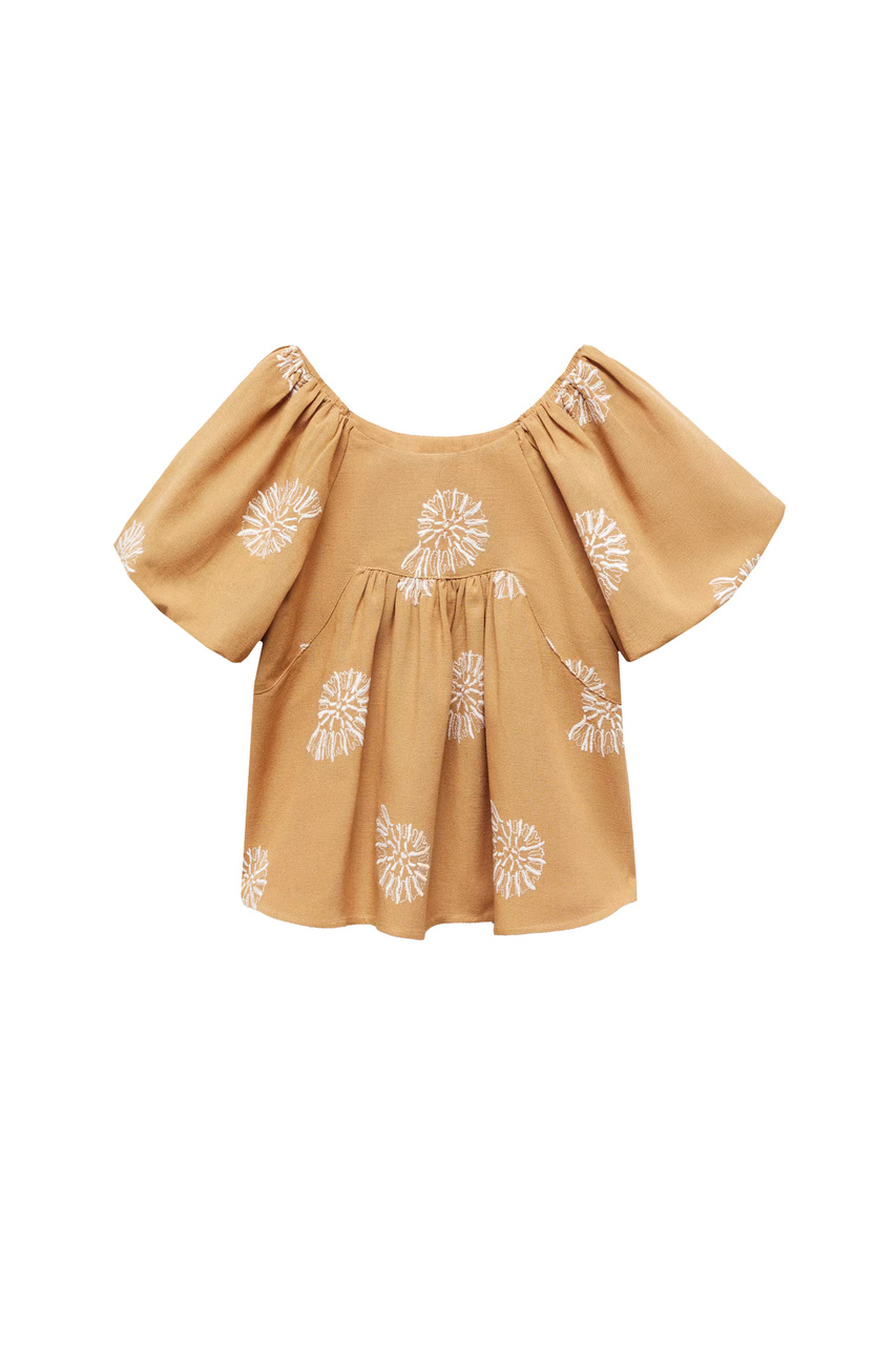 Блузка SALINAS с вышивкой|Основной цвет:Желтый|Артикул:67086040 | Фото 1