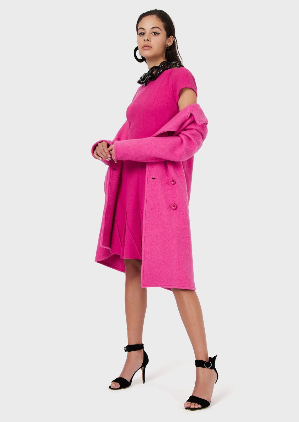 Emporio Armani Двубортное пальто из смесовой шерсти (цвет ), артикул 6H2LT2-2M07Z | Фото 2