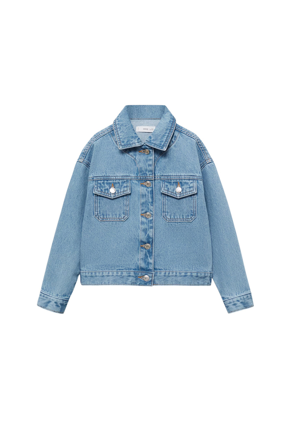 Девочкам Mango Kids Куртка ALICE джинсовая (цвет ), артикул 87054796 | Фото 1