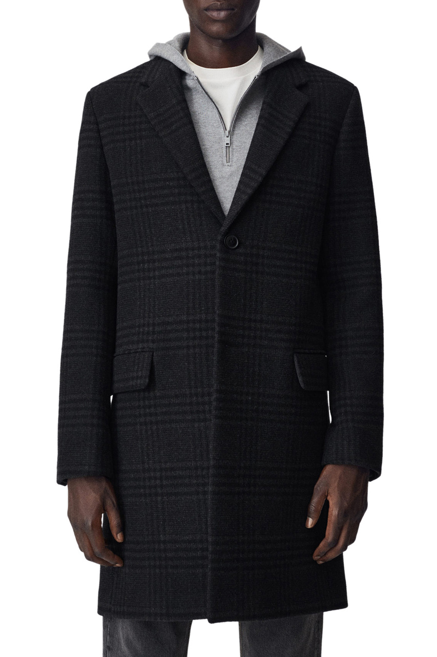 Пальто UTAH из смесовой шерсти|Основной цвет:Черный|Артикул:37954003 | Фото 1