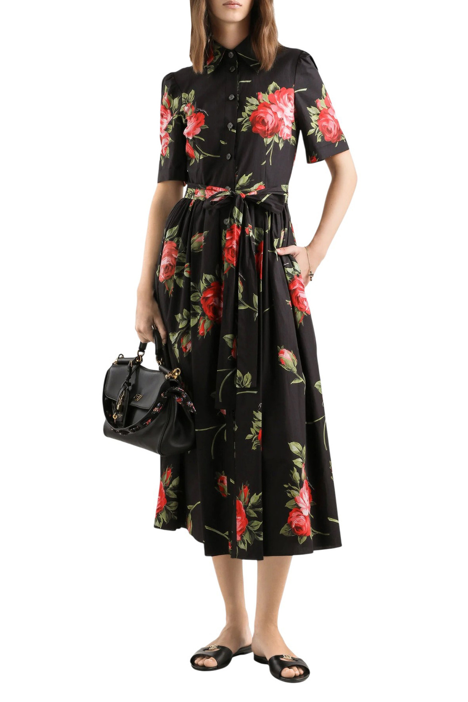 Женский Dolce & Gabbana Платье с цветочным принтом (цвет ), артикул F6JFNT-HS5UT | Фото 2