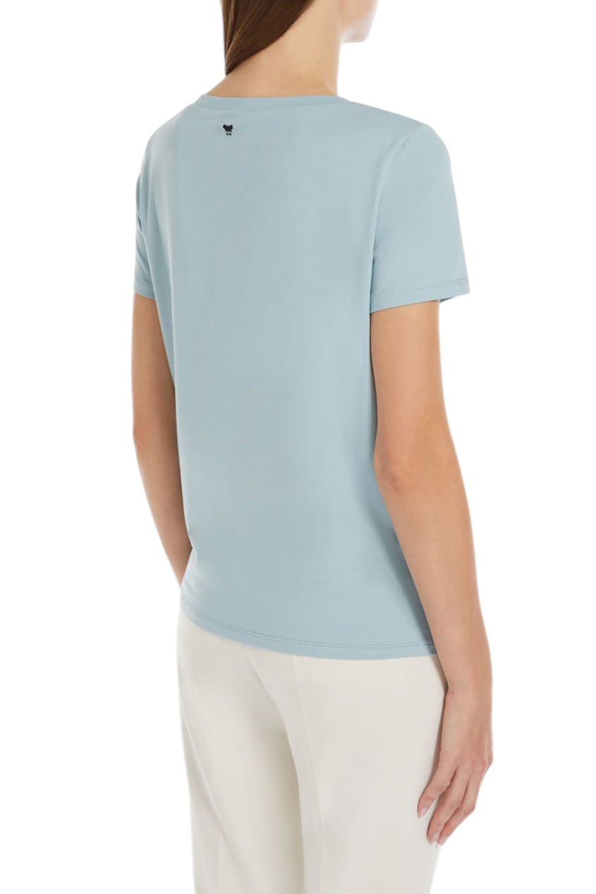 Женский Weekend Max Mara Футболка MULTIB из эластичного хлопка (цвет ), артикул 2515971011 | Фото 4