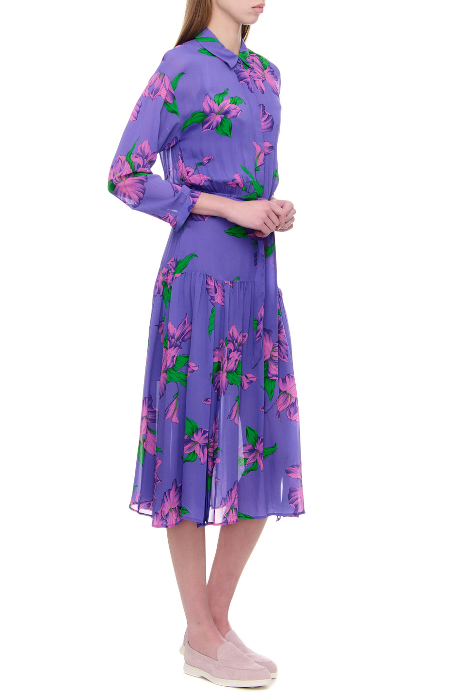 Женский Pinko Платье-рубашка с цветочным принтом (цвет ), артикул 101211A0P7 | Фото 4