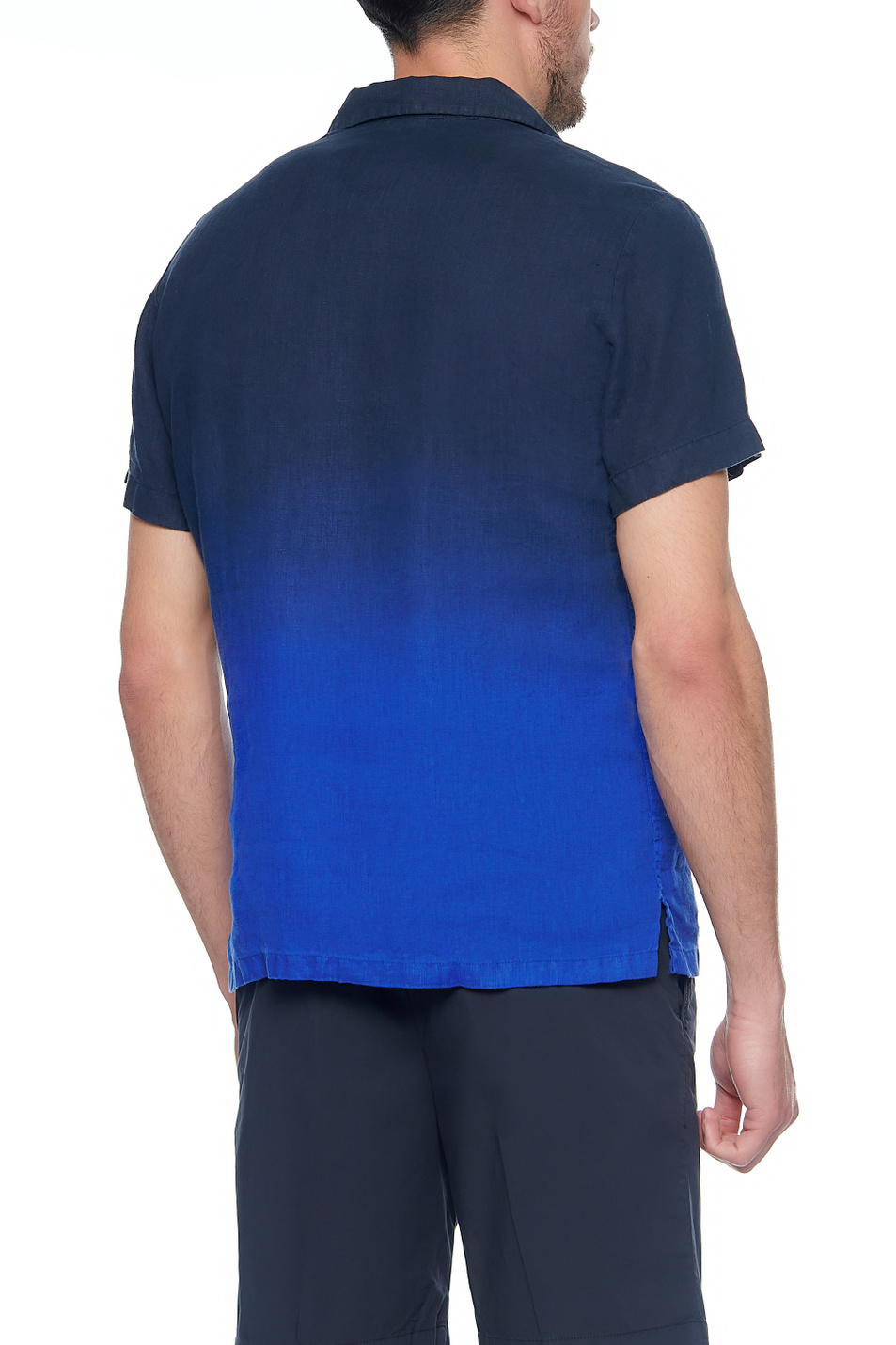 Мужской BOSS Льняная рубашка с градиентной расцветкой (цвет ), артикул 50452844 | Фото 4