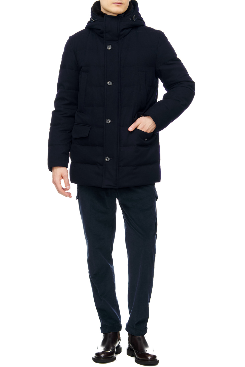 Мужской Corneliani Куртка из смесовой шерсти с капюшоном на кулиске (цвет ), артикул 9025E4-2820153 | Фото 2