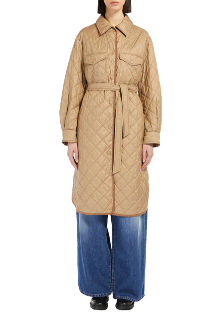 Пальто LEARCO из водоотталкивающей ткани с ромбовидной прострочкой|Основной цвет:Коричневый|Артикул:54960129 | Фото 2