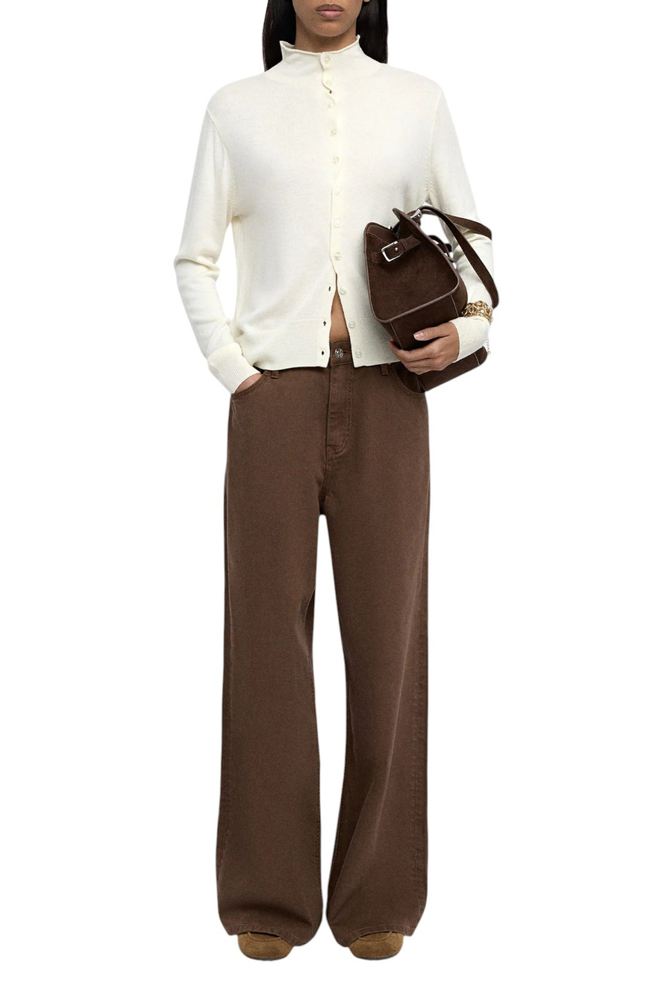 Кардиган с высоким воротником|Основной цвет:Белый Женский Parfois Кардиган с высоким воротником (цвет ), артикул 237951 | Фото 2