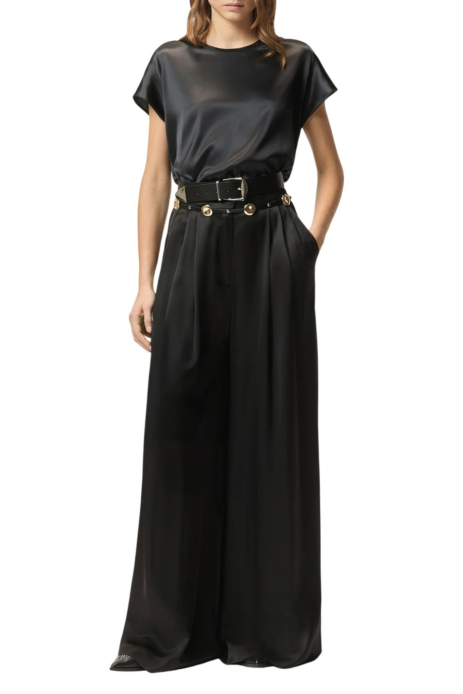 Женский Pinko Брюки TETRIX TROUSER однотонные (цвет ), артикул 105716A1Y5 | Фото 3