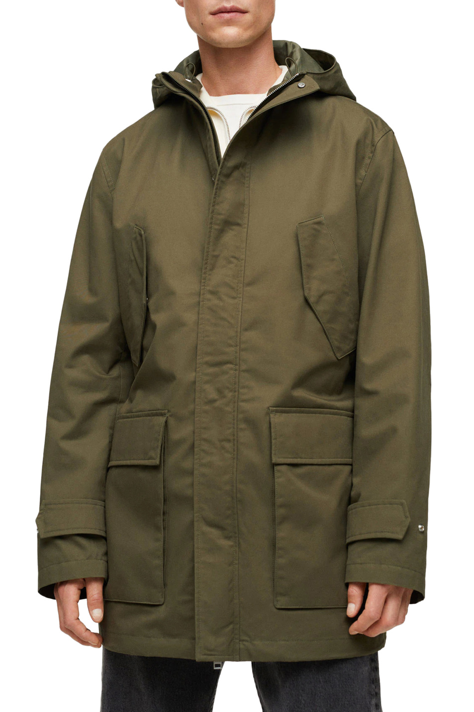 Мужской Mango Man Куртка из натурального хлопка с большими карманами (цвет ), артикул 17004005 | Фото 3