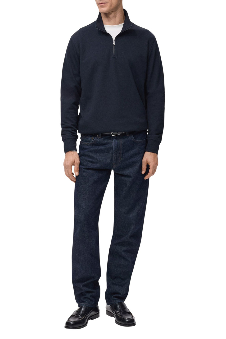 Толстовка PORTELLP с воротником на молнии|Основной цвет:Синий Мужской Mango Man Толстовка PORTELLP с воротником на молнии (цвет ), артикул 27062887 | Фото 2