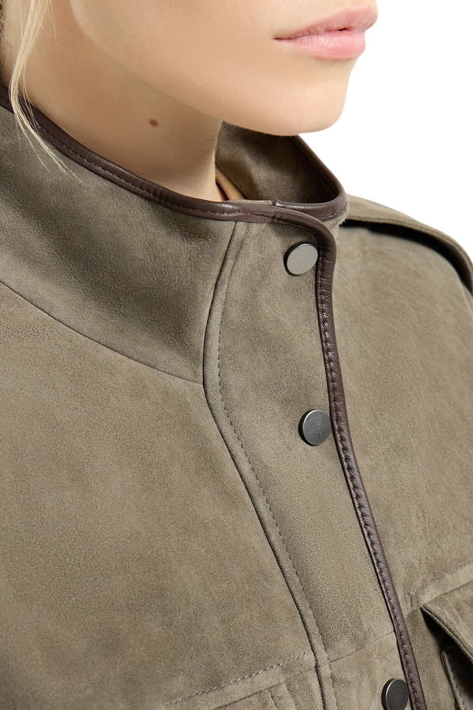 Женский Brunello Cucinelli Куртка из натуральной замши (цвет ), артикул MPCAI7787 | Фото 6