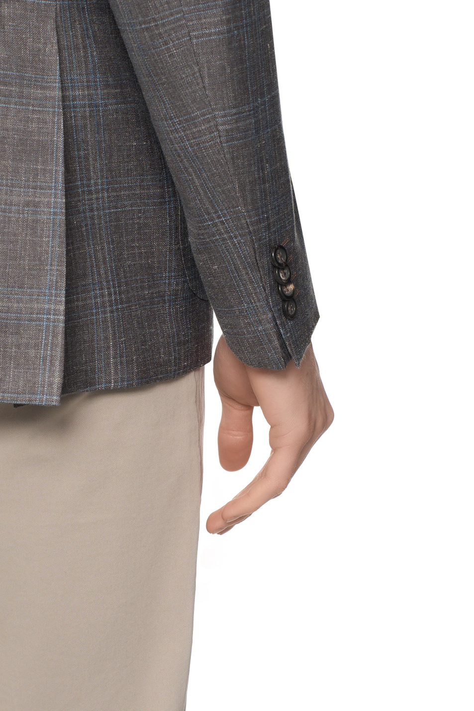 Пиджак в клетку|Основной цвет:Серый Мужской Canali Пиджак в клетку (цвет ), артикул 23275CF00435 | Фото 6