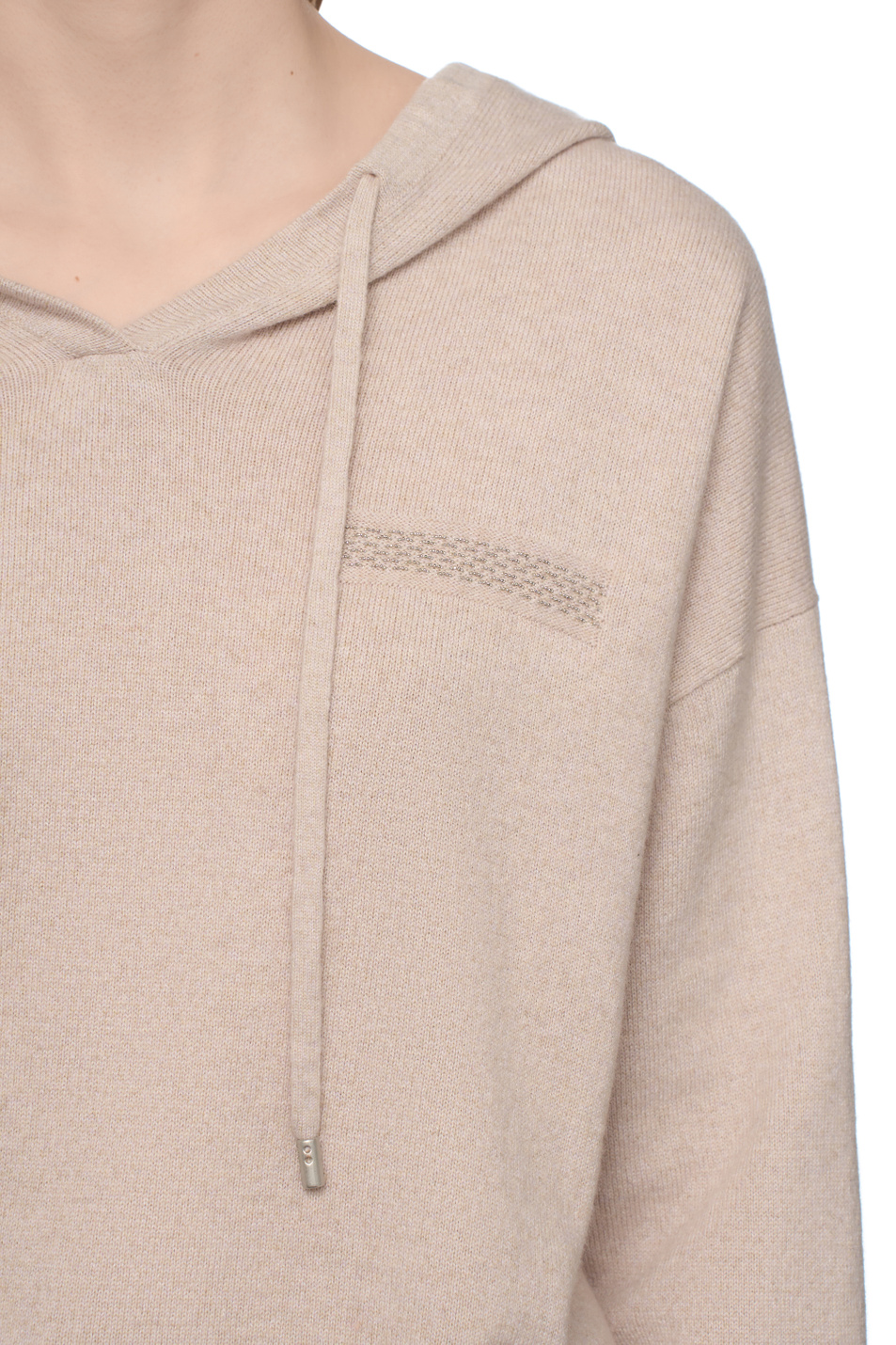 Худи с кулиской|Основной цвет:Персиковый Женский Peserico Худи с кулиской (цвет ), артикул A99299F12-9283A | Фото 6