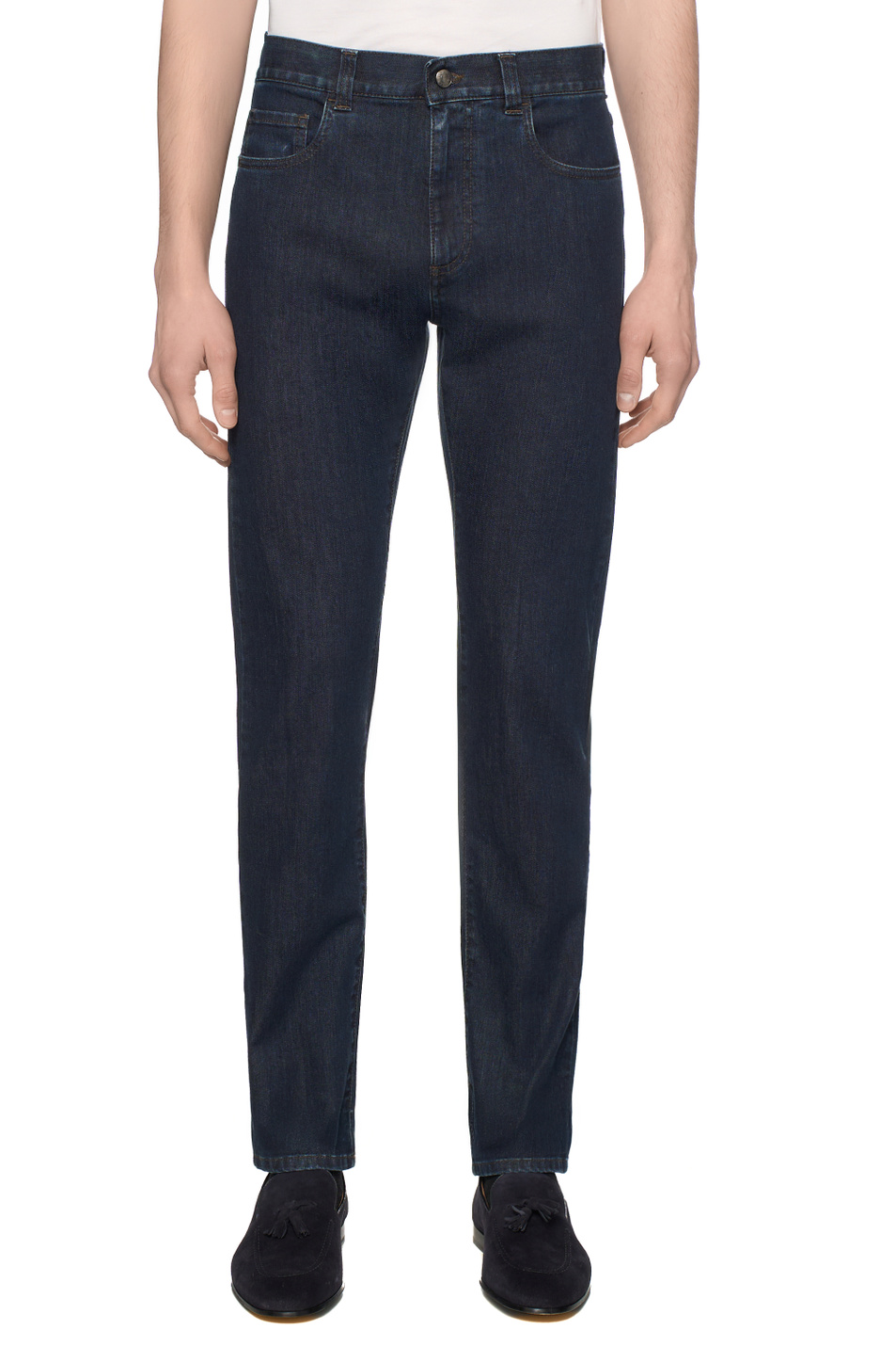 Мужской Canali Джинсы из эластичного хлопка (цвет ), артикул 91719PD00018 | Фото 4