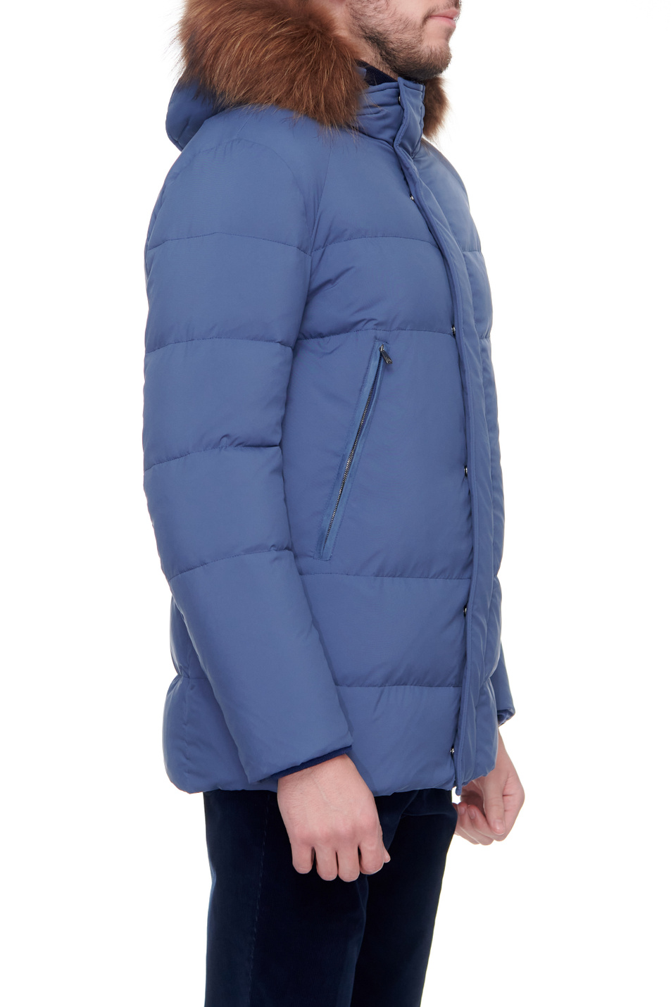 Corneliani Стеганая куртка с меховой отделкой и пуховым наполнителем (цвет ), артикул 8825C9-1820204 | Фото 4