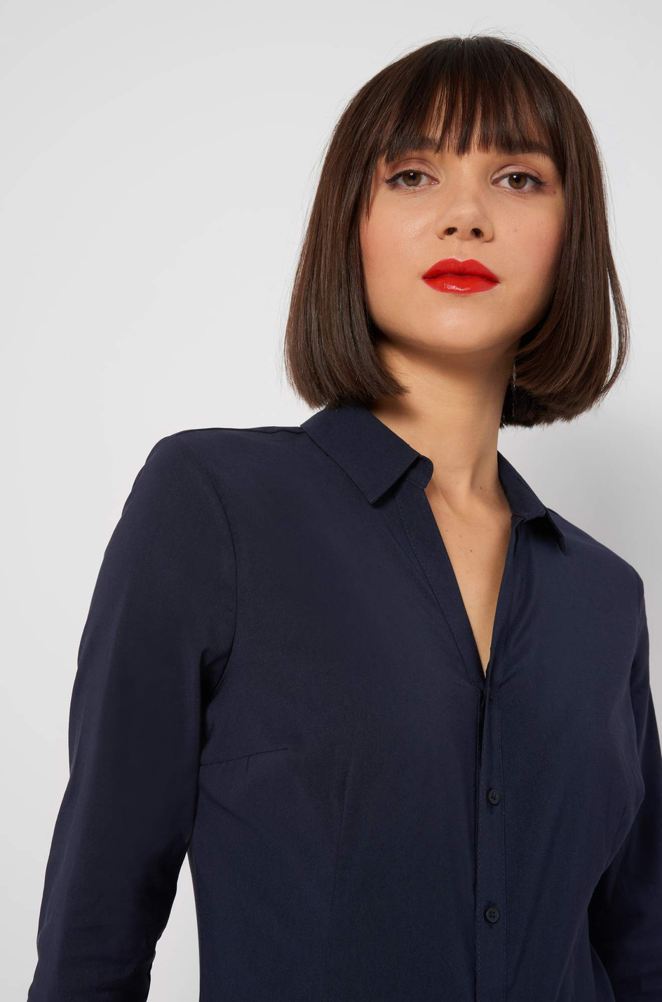 Orsay Приталенная рубашка из смесового хлопка (цвет ), артикул 690175 | Фото 3
