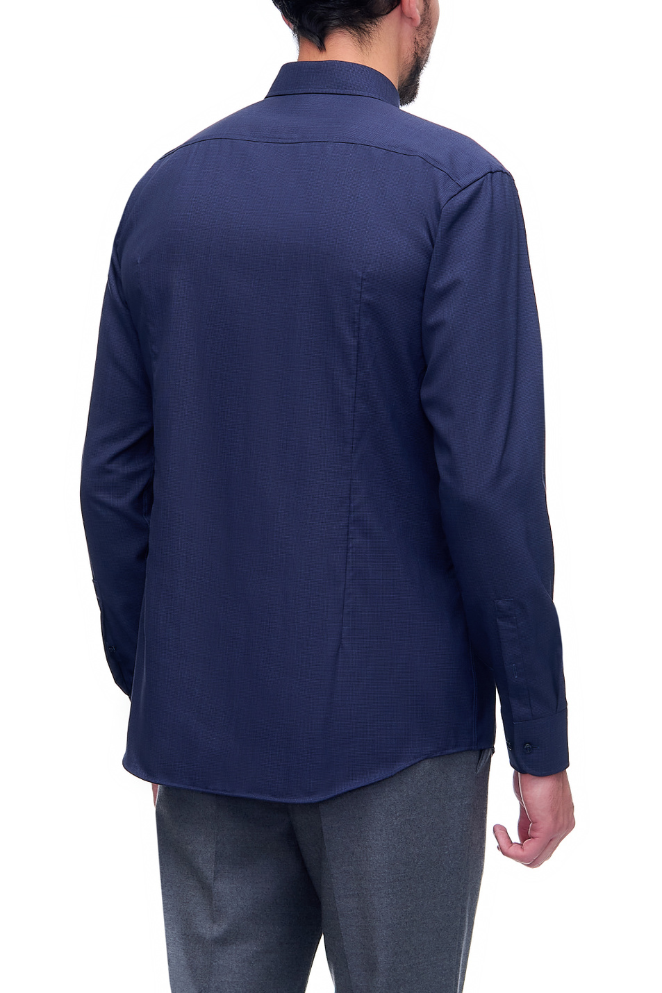 Мужской BOSS Рубашка приталенного кроя из шерсти (цвет ), артикул 50460117 | Фото 4