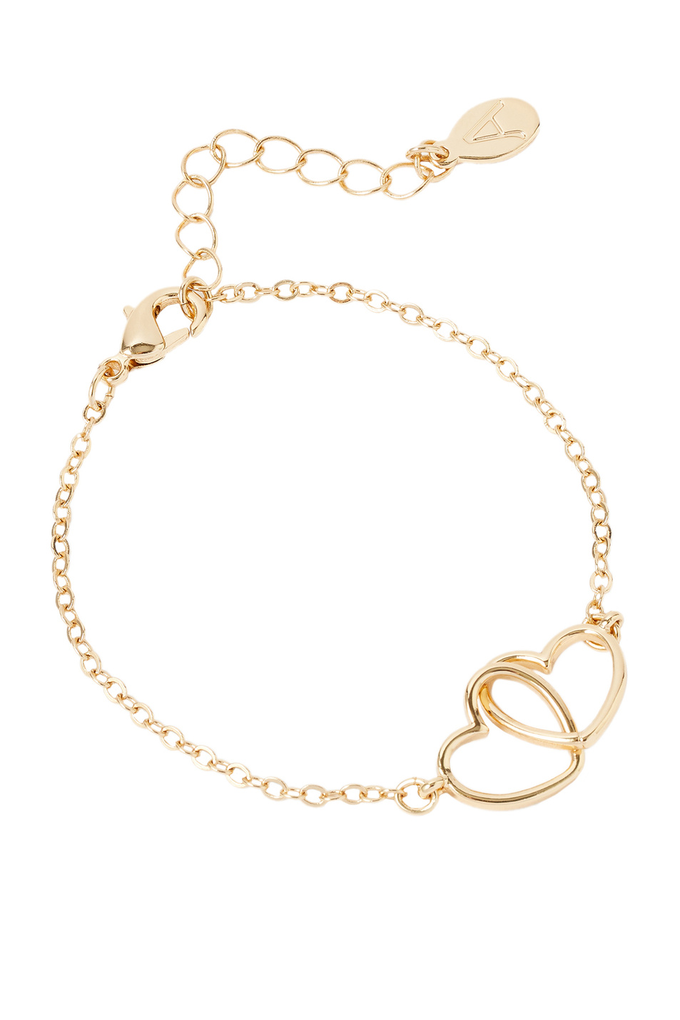 Женский Accessorize Браслет с подвеской в форме двух сердец (цвет ), артикул 384006 | Фото 1