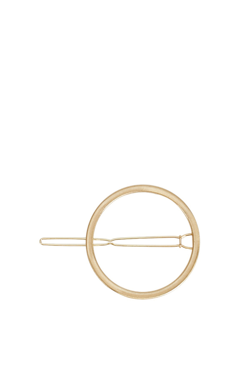 Заколка круглой формы|Основной цвет:Золотой|Артикул:166184 | Фото 1