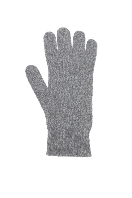 Перчатки LEA из кашемира в рубчик|Основной цвет:Серый|Артикул:55660324 | Фото 1