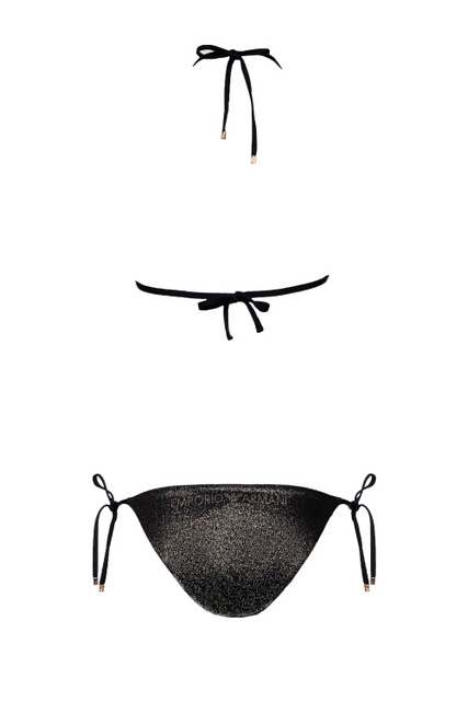 Раздельный купальник с лого на спинке|Основной цвет:Черный|Артикул:262185-2R302 | Фото 2