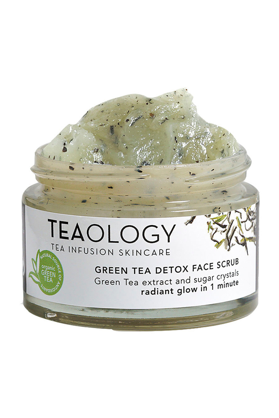Не имеет пола Teaology Детокс-скраб для лица с экстрактом зеленого чая и кристаллами сахара Green Tea Detox Face Scrub, 50 мл (цвет ), артикул T50004 | Фото 1