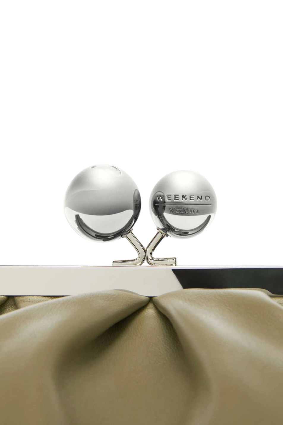 Женский Weekend Max Mara Клатч CUBICO из натуральной кожи (цвет ), артикул 2525516194 | Фото 6