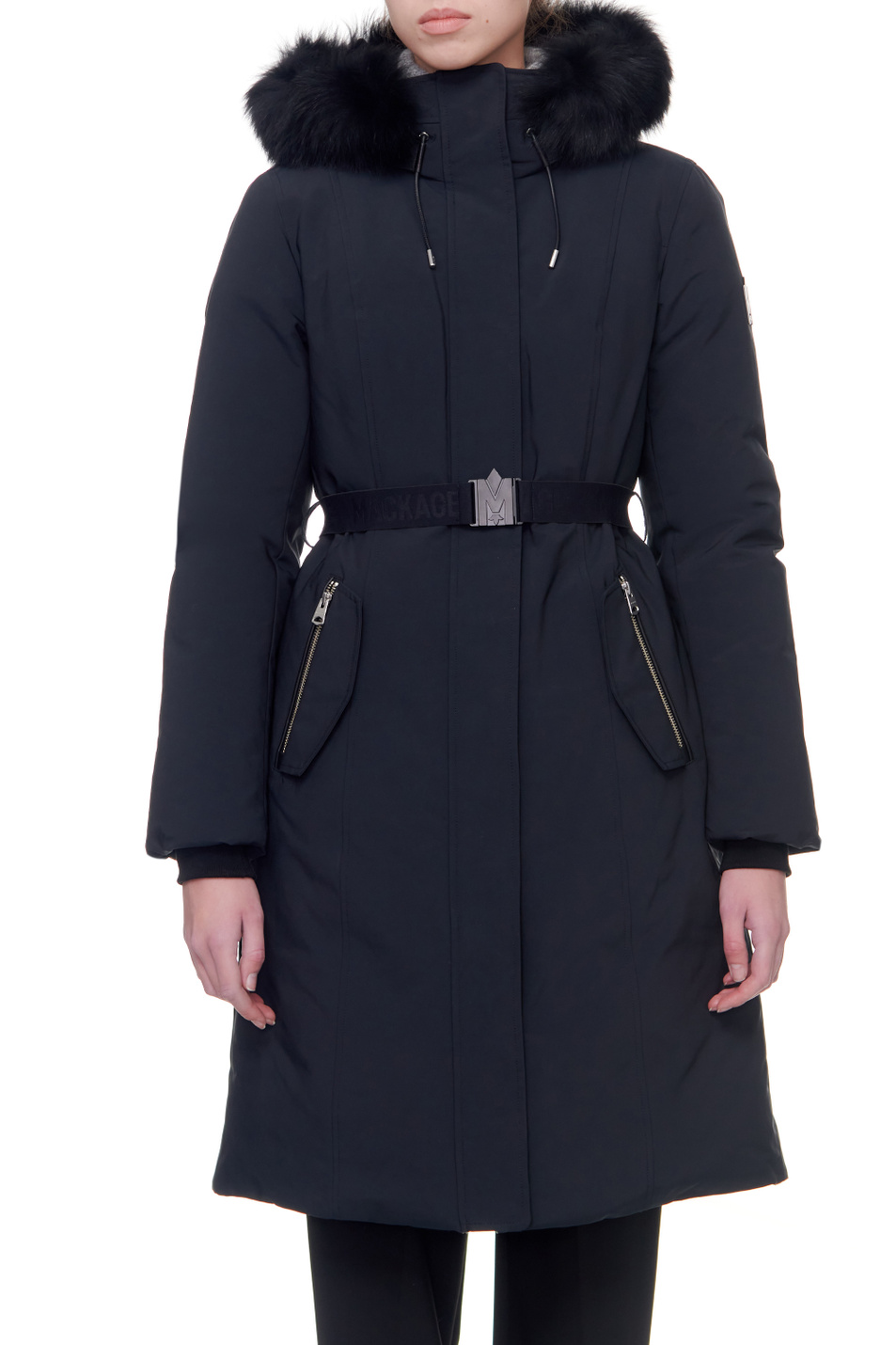 Женский Mackage Пальто KAILYN-BX с карманами на молнии и поясом (цвет ), артикул P000572 | Фото 5