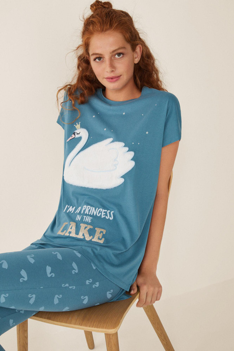 Women'secret Длинная пижама с изображением лебедя ( цвет), артикул 4926552 | Фото 3