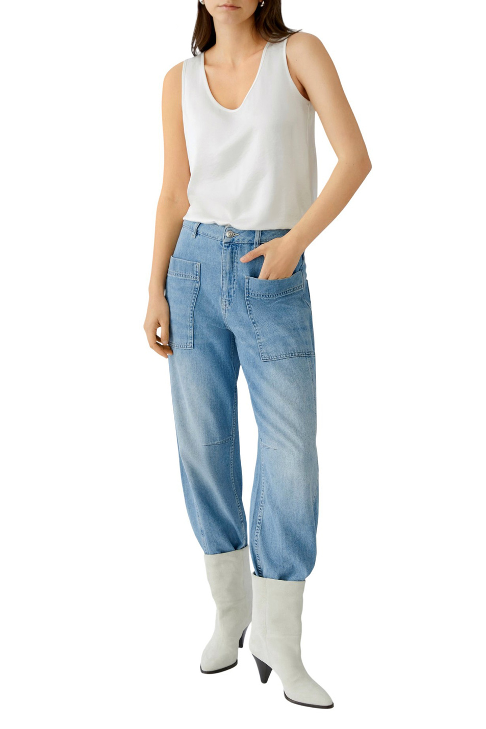 Женский OUI Топ однотонный (цвет ), артикул 96800 | Фото 3