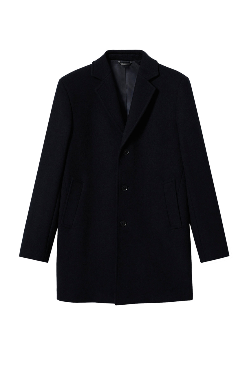 Пальто HAKE из смесовой шерсти|Основной цвет:Синий|Артикул:37044753 | Фото 1