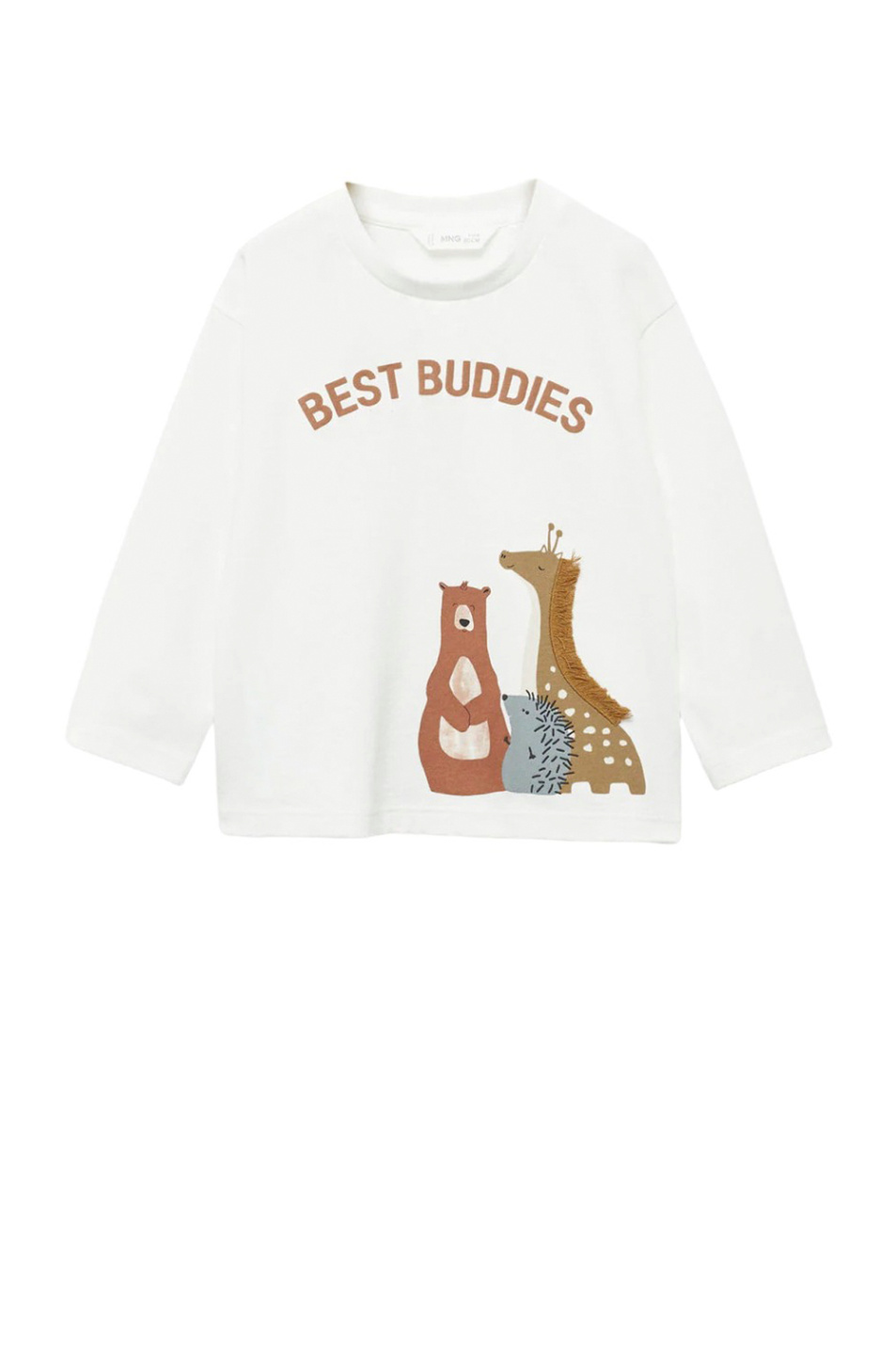 Малышам мальчикам Mango Kids Джемпер BUDDIES из натурального хлопка с принтом (цвет ), артикул 57026011 | Фото 1