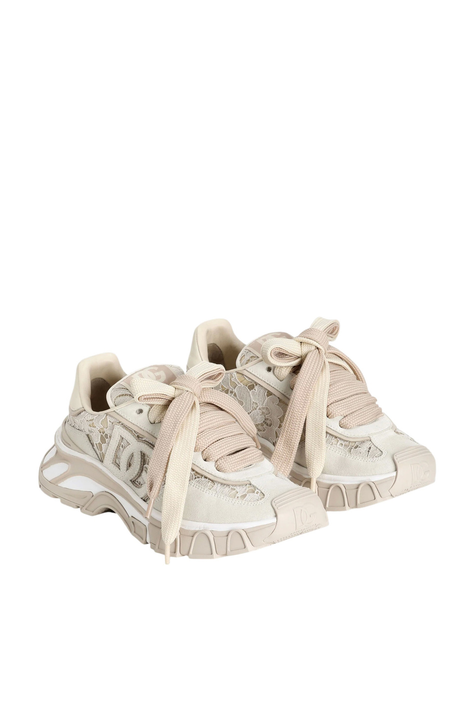 Женский Dolce & Gabbana Кроссовки DG Country Road с кружевом (цвет ), артикул CK2417-AX627 | Фото 2