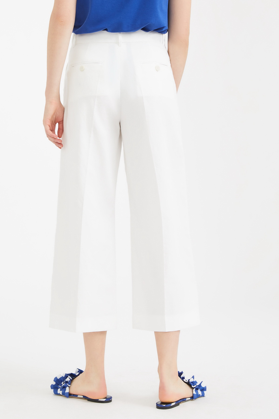 Женский Weekend Max Mara Брюки-кюлоты из смеси хлопка и льна ANGIO (цвет ), артикул 51310501 | Фото 5