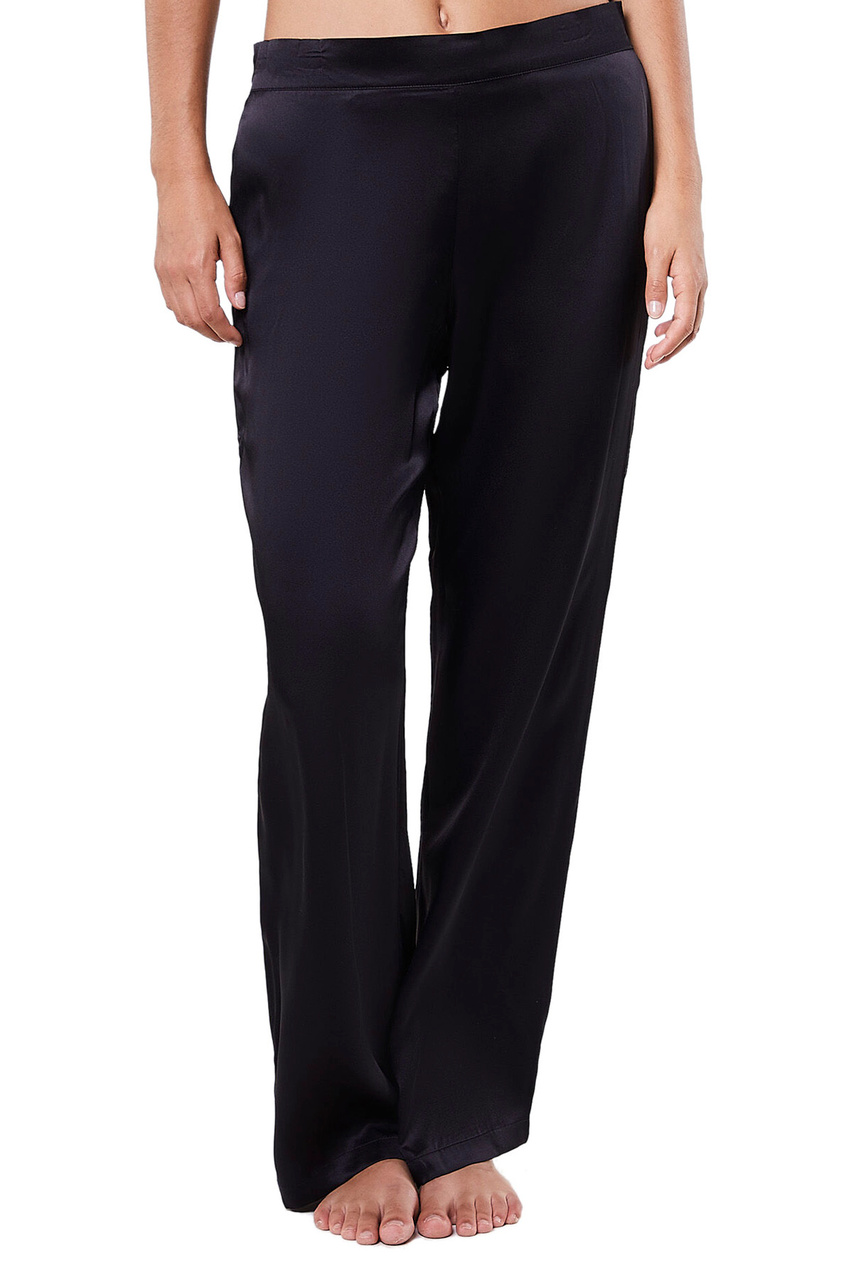 Пижамные брюки PEARLY из натурального шелка|Основной цвет:Черный|Артикул:6529637 | Фото 1