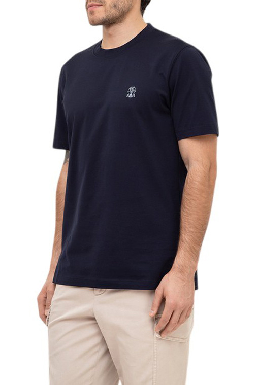 Мужской Brunello Cucinelli Футболка с логотипом (цвет ), артикул M0B138440 | Фото 4