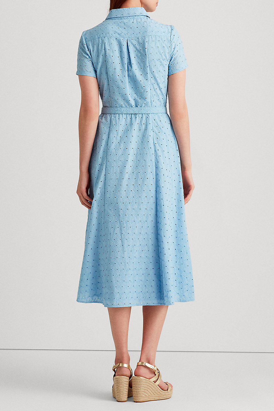 Lauren Платье-рубашка с поясом из натурального хлопка (цвет ), артикул 250830205002 | Фото 3