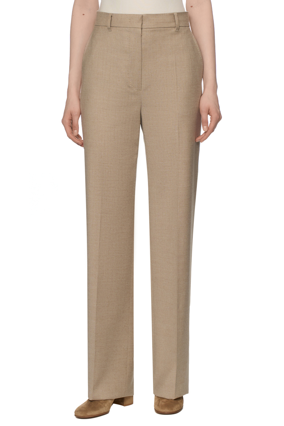 Брюки LAMBRO из эластичной шерсти|Основной цвет:Бежевый Женский Max Mara Брюки LAMBRO из эластичной шерсти (цвет ), артикул 2526136022 | Фото 4