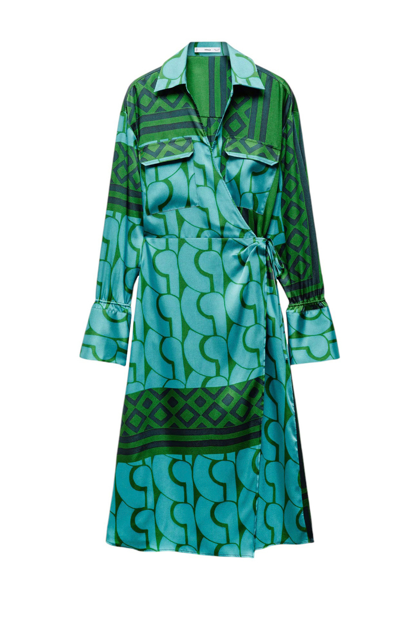 Платье MONIK с принтом|Основной цвет:Зеленый|Артикул:67037149 | Фото 1