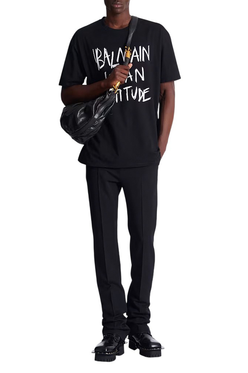 Мужской Balmain Футболка из хлопка (цвет ), артикул GH1EG225GF40 | Фото 2