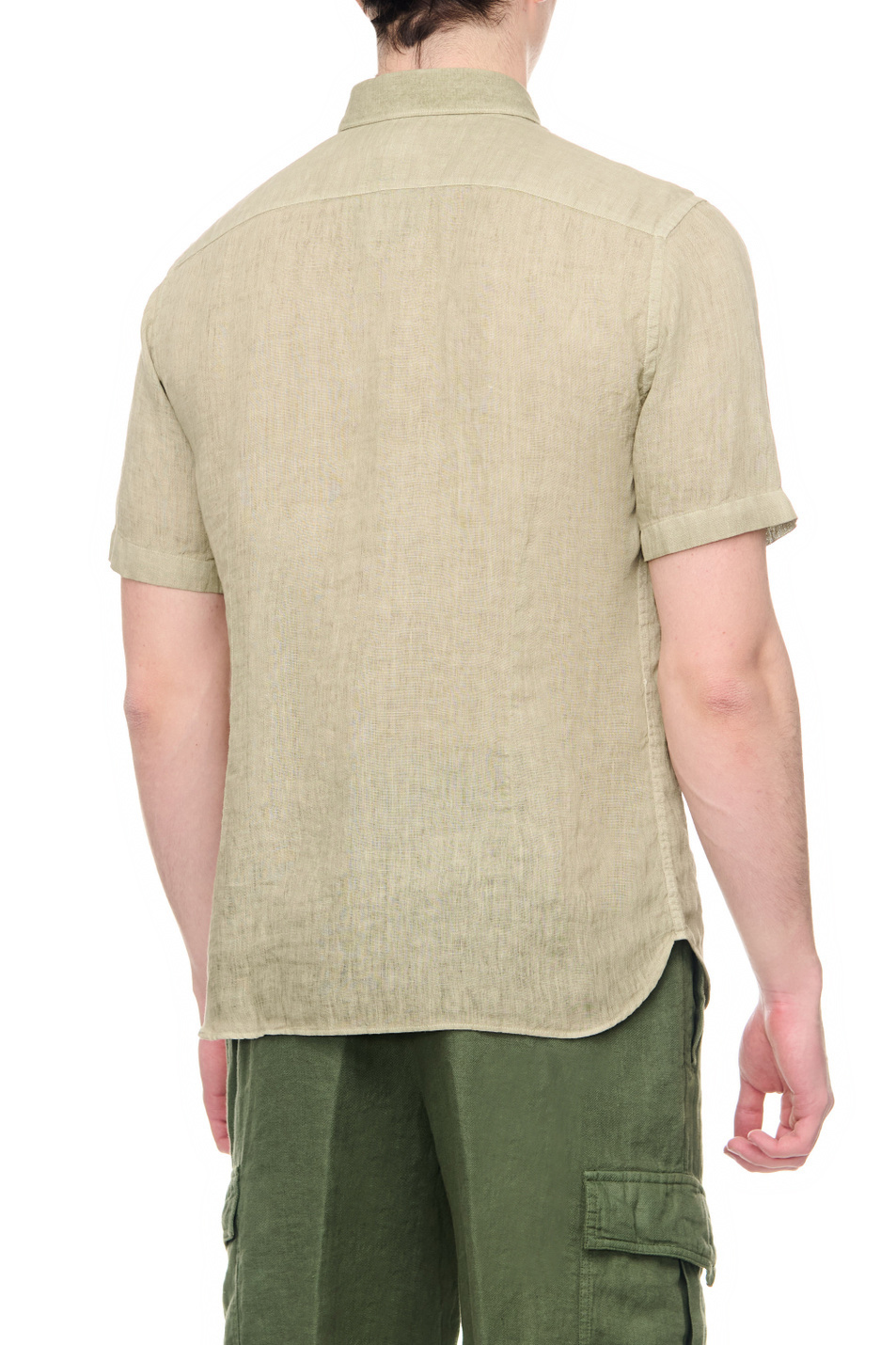 Мужской 120% Lino Рубашка из чистого льна (цвет ), артикул Y0M19FZ0000115S00 | Фото 4