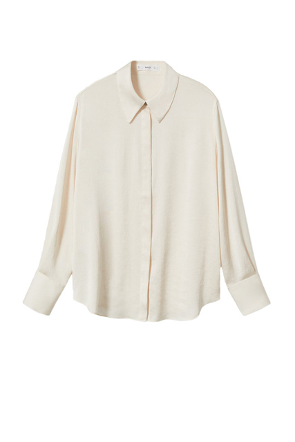 Атласная блузка IDEALE|Основной цвет:Кремовый|Артикул:37054031 | Фото 1