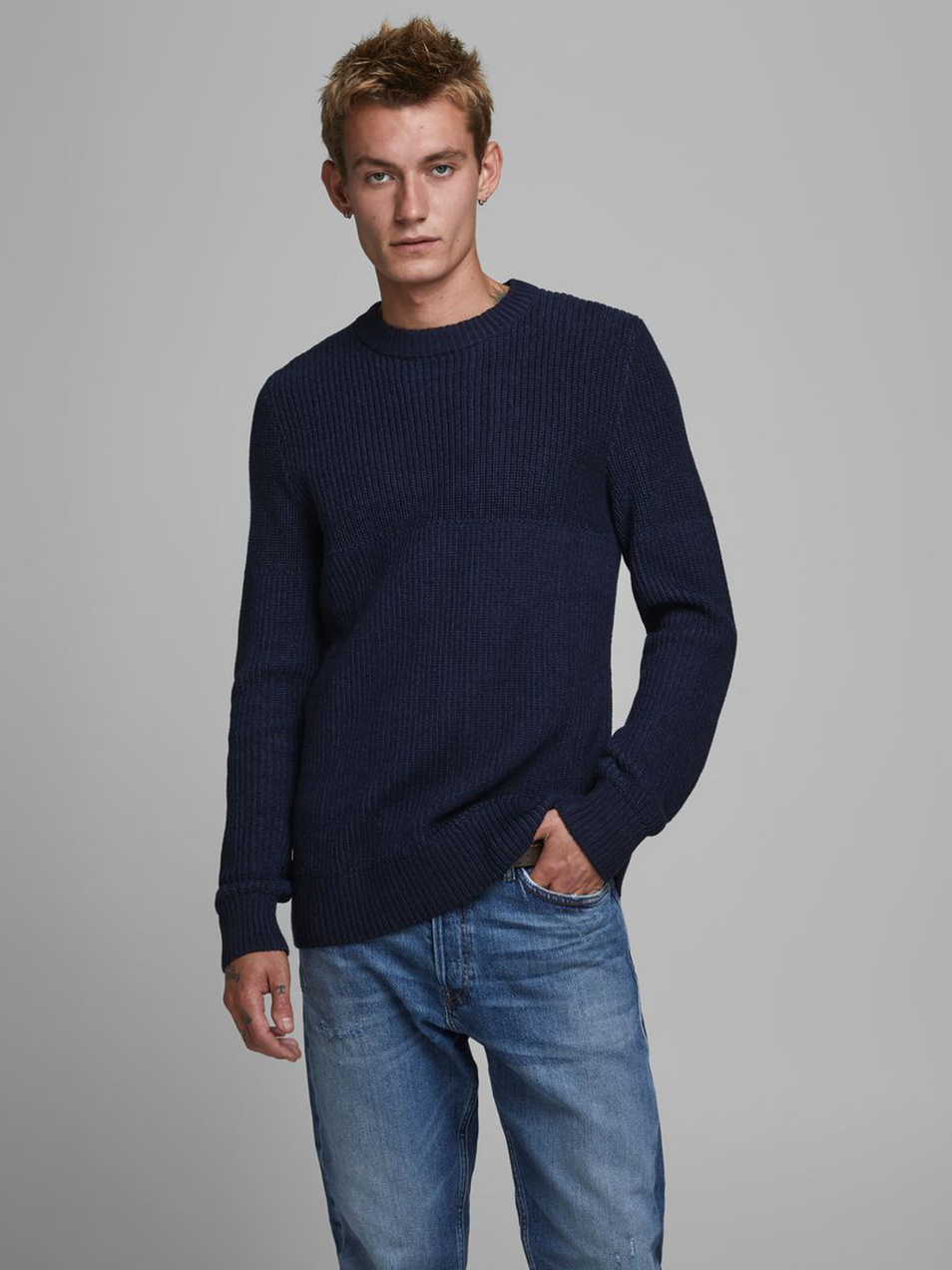 Мужской Jack & Jones Джемпер из натурального хлопка (цвет ), артикул 12176676 | Фото 3
